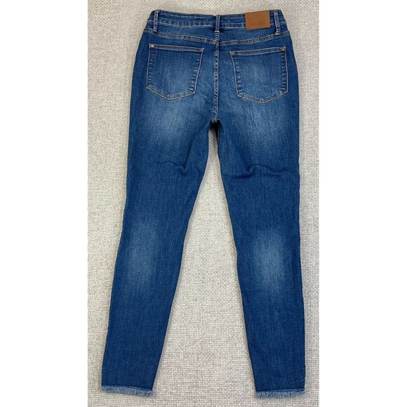 Judy Blue Jeans Skinny Fit Women's Juniors 13/31 Stretch Blue Denim Split Cuffs - Picture 3 of 12